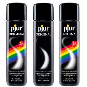 3x Pjur Original 100ml Bodyglide Personal Lubricant Silicone Sex Lube