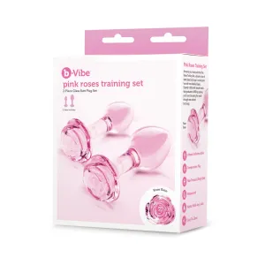 b-Vibe Pink Roses Training Plug Set