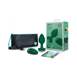 B-vibe Vibrating Jewels - Remote Control- Rechargeable - Emerald (m/l)