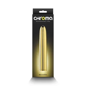 Chroma Rechargeable Vibe 7 in. Gold