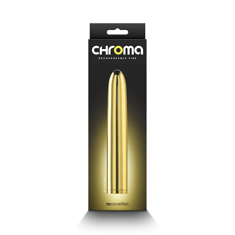 Chroma Rechargeable Vibe 7 in. Gold