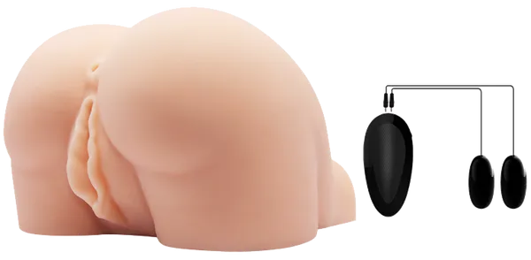 Doggy Vagina And Anal Stimulator (Flesh)
