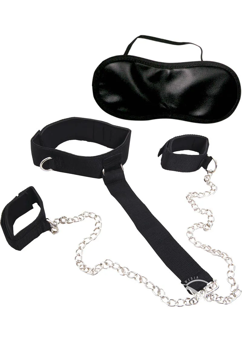 Dom/sub 2 Cuffs And Collar - Black