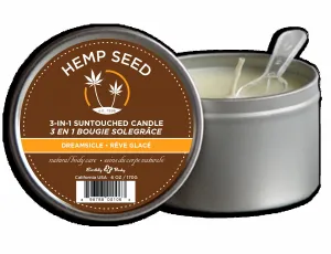 Earthly Body Suntouched Hemp Candle - 6 oz Round Tin Dreamsicle