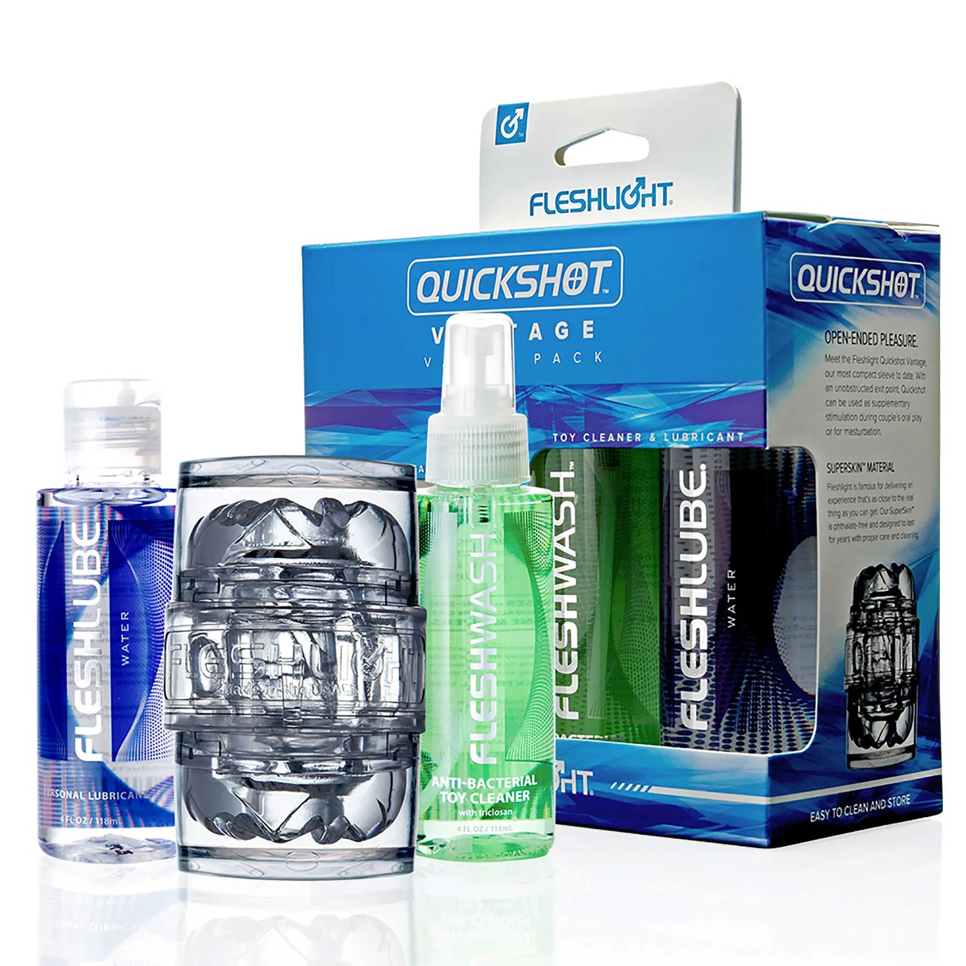 Fleshlight Quickshot Vantage Combo Pack Male Masturbator Kit