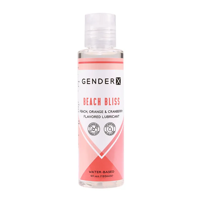 Gender X Beach Bliss Peach. Orange & Cranberry Flavored Water-Based Lubricant 4 oz.