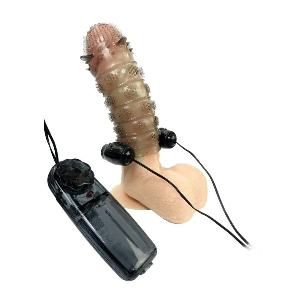 Kiss Me Love - Gekishin EX Sack Vibrating Cock Sleeve (Black)