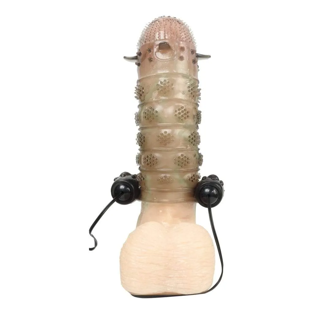 Kiss Me Love - Gekishin EX Sack Vibrating Cock Sleeve (Black)