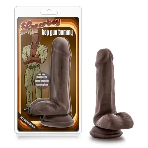 Loverboy Top Gun Tommy Realistic 6 in. Dildo with Balls Brown