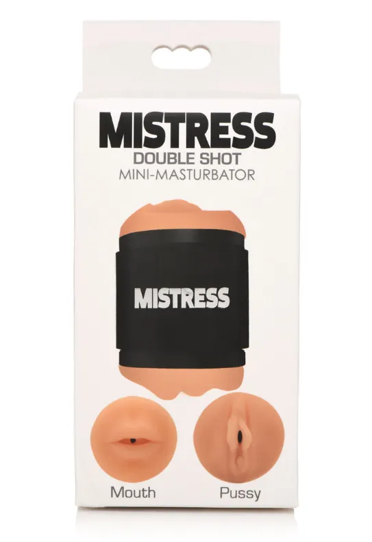 MISTRESS DOUBLE SHOT MINI MASTURBATORS MOUTH & PUSSY (MEDIUM TONE)