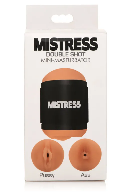 MISTRESS DOUBLE SHOT MINI MASTURBATORS PUSSY & ASS (MEDIUM TONE)