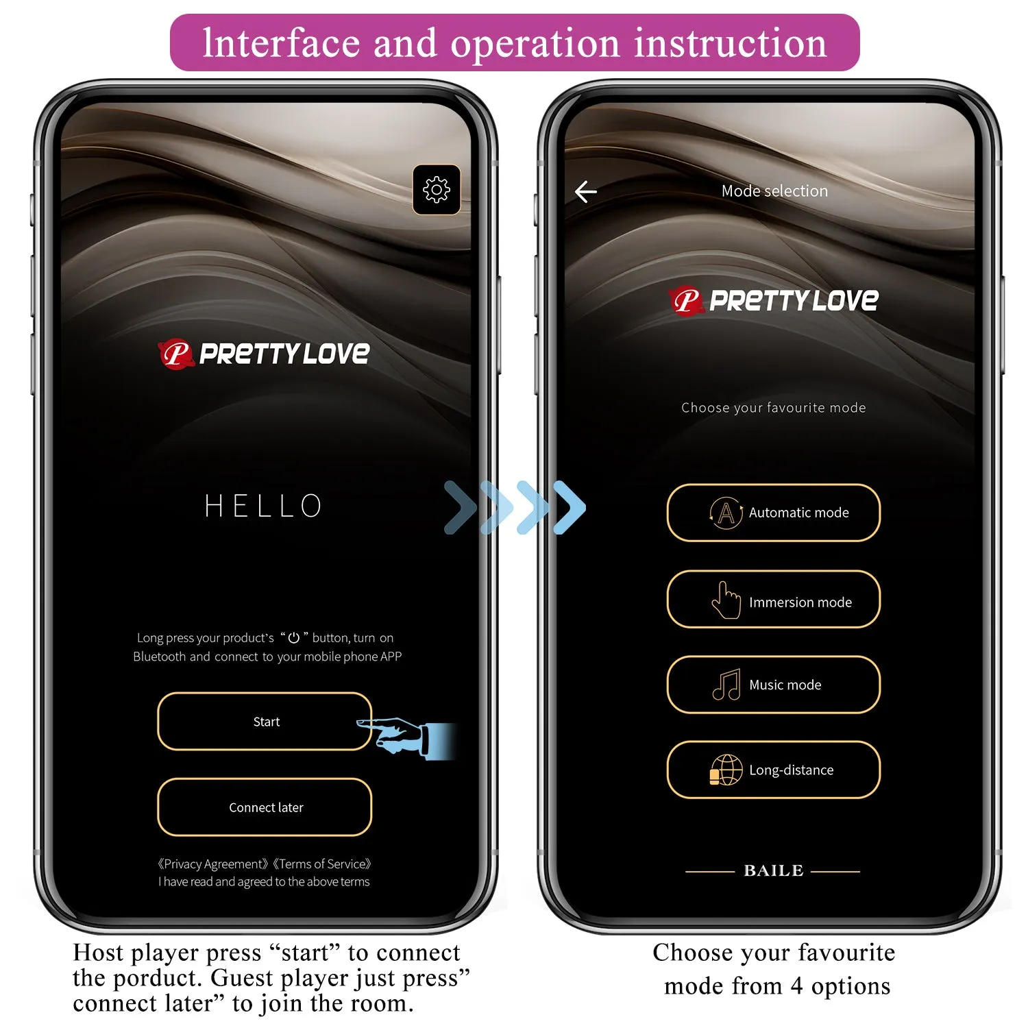 Pretty Love August App Control Couples Vibrator Rechargeable