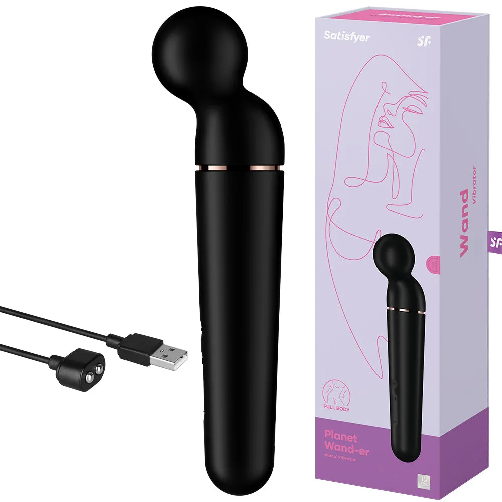 Satisfyer Planet Wand Clitoral Stimulator Body Massager Female Black Sex Toy