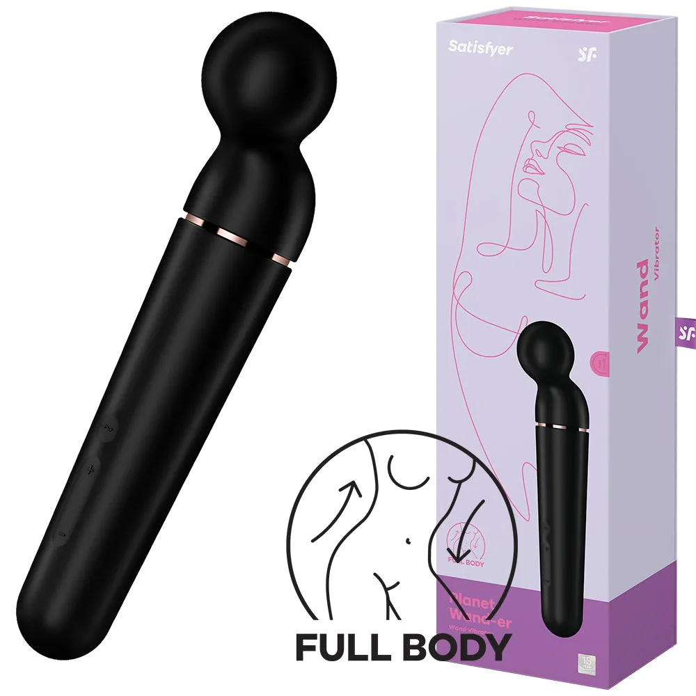 Satisfyer Planet Wand Clitoral Stimulator Body Massager Female Black Sex Toy
