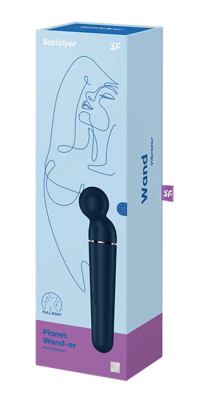 Satisfyer Planet Wand Clitoral Stimulator Body Massager Wand Blue Sex Toy