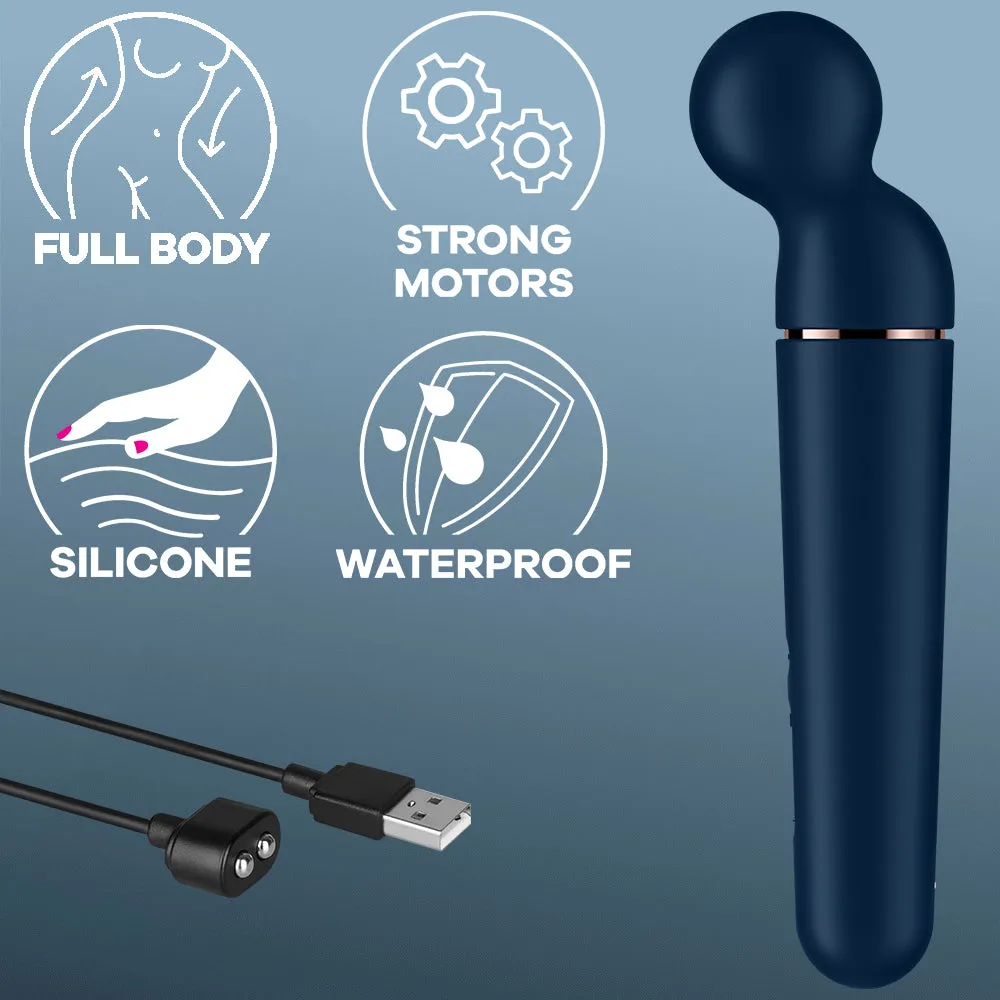 Satisfyer Planet Wand Clitoral Stimulator Body Massager Wand Blue Sex Toy