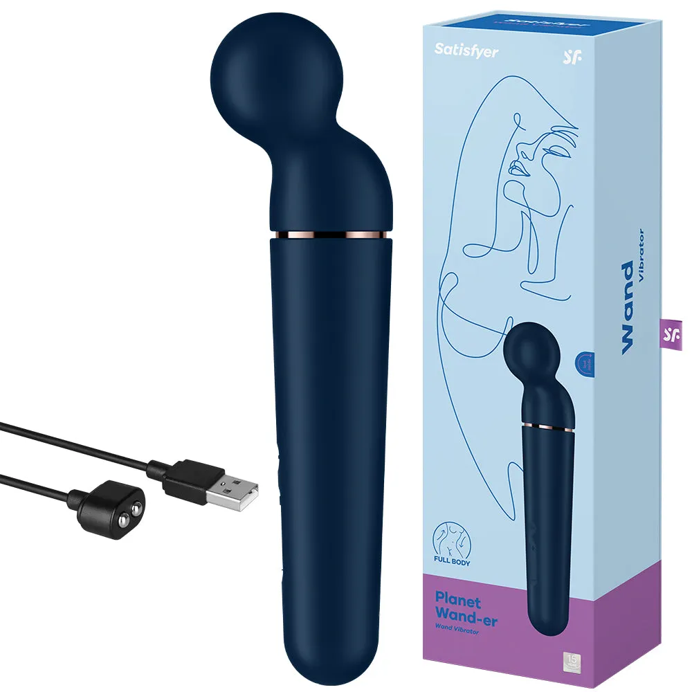 Satisfyer Planet Wand Clitoral Stimulator Body Massager Wand Blue Sex Toy