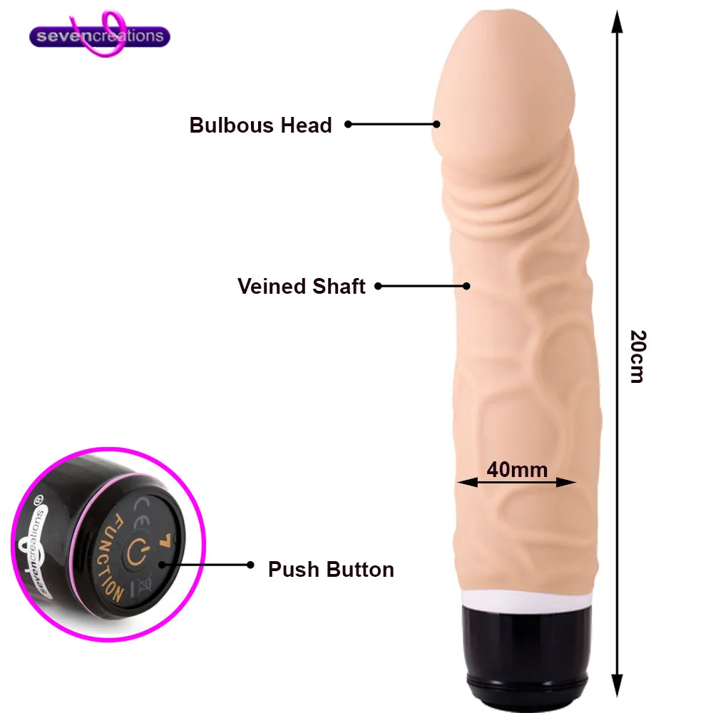 Seven Creations Silicone Classic Patriot 8 Dildo Vibrator