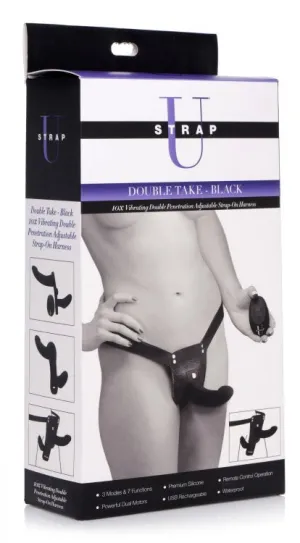 STRAP U DOUBLE TAKE DOUBLE PENETRATION STRAP ON BLACK