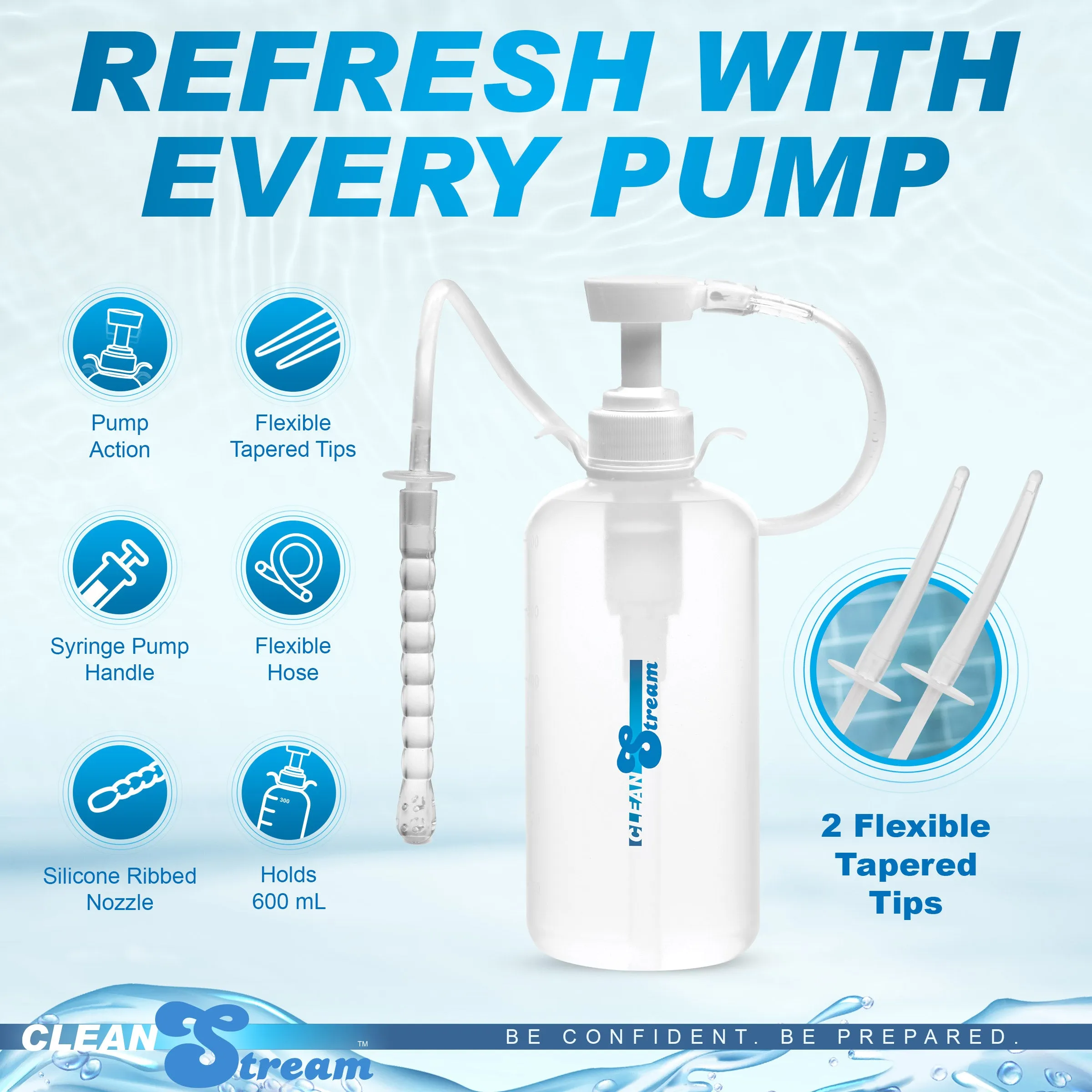 XL Enema Bottle with 3 Attachements
